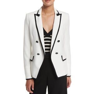 Veronica Beard Harriet White black contrast jacket